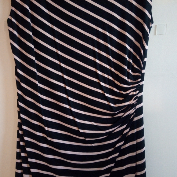 LOFT striped sheath dress (black/blush) - S - Picture 3 of 4